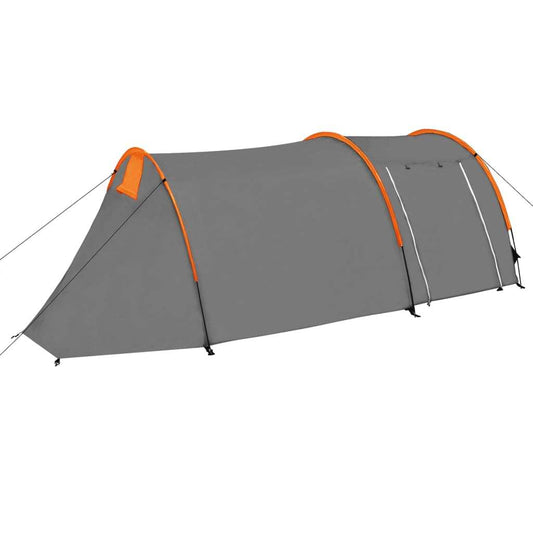 vidaXL Camping Tent 4 Persons Gray and Orange